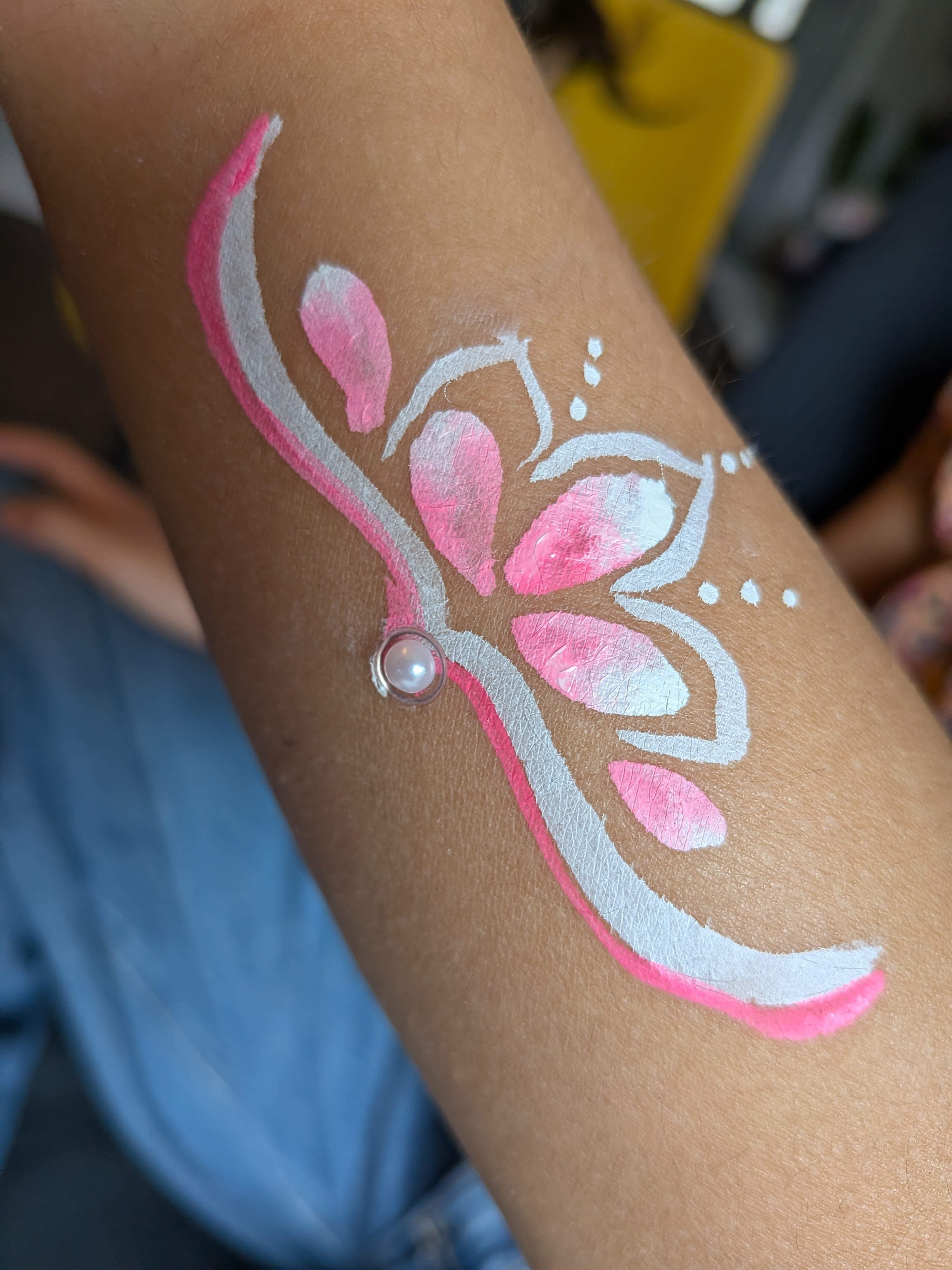 Lotus flower arm painting